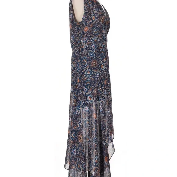 Veronica Beard Navy Floral High Low Dress - Picture 3 of 7